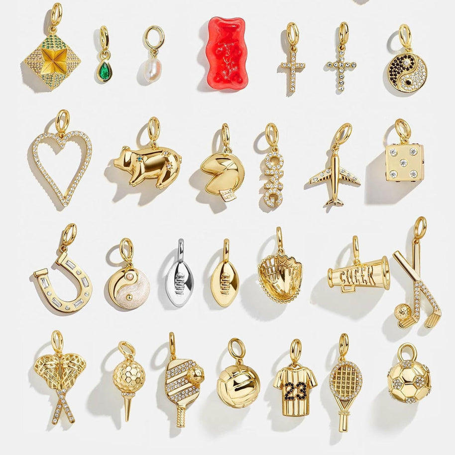 Sports Themed Charms Tennis Volleyball Hockey DIY Pendants