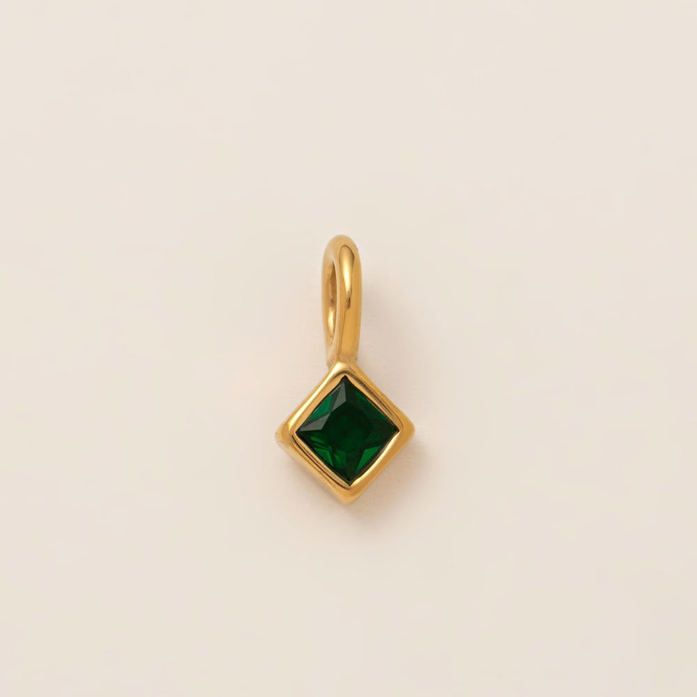 Multi Shape 12 Birthstones Pendant Gold Plated DIY JX061404M