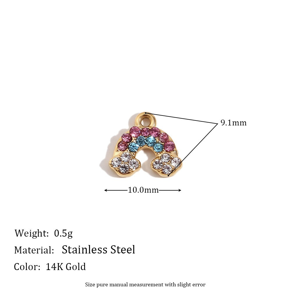 Minimalist Heart Shape Pendant Steel 14K Gold Plated Women