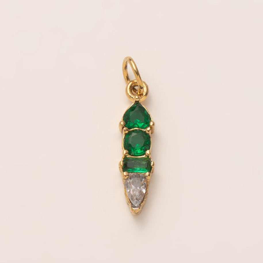 DIY 12 Months Birthstone Zircon Pendant 18K Gold JX24111602M