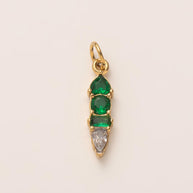 DIY 12 Months Birthstone Zircon Pendant 18K Gold JX24111602M