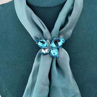 Blue Butterfly Brooch | Crystal Rhinestone Pin | Luxury