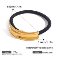 Stainless Steel Hair Tie Ponytail Elastic JXHW2407037