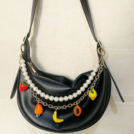Double-Layered Beaded Fruit Pendant DIY Bag Charm JX251701Q01