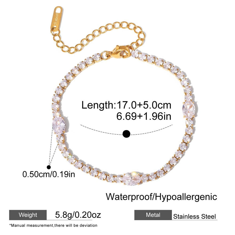 Sparkle Bracelet | Zircon Stainless Steel | Korean Style