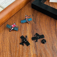 Football Player Pin | Sports Enamel Badge | Backpack cor