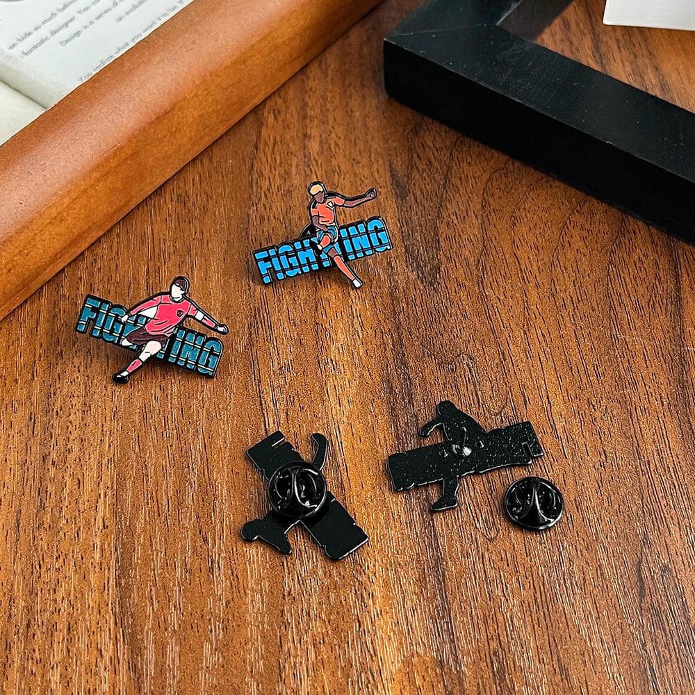 Football Player Pin | Sports Enamel Badge | Backpack cor