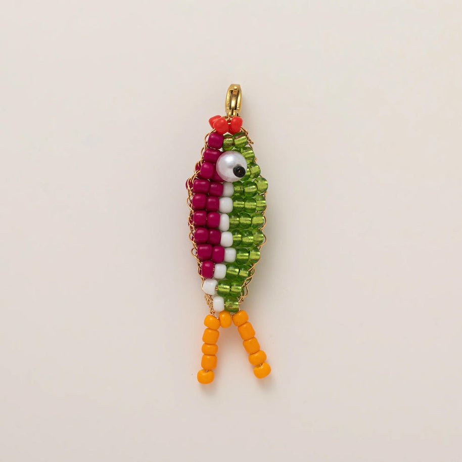 Colored Fish Shoe Charm 14K Gold Plated Copper JX26041241GK