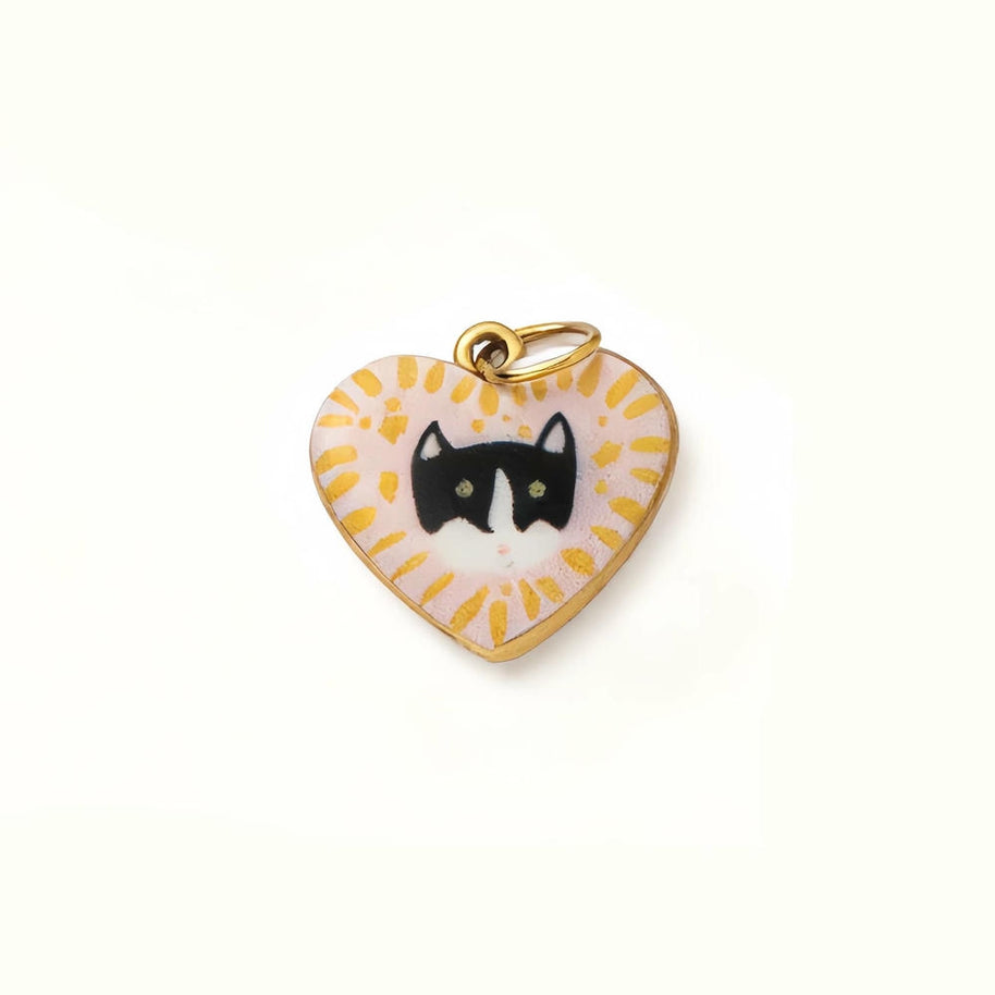 Heart Series Enamel Charm Stainless Steel Colorful DIY