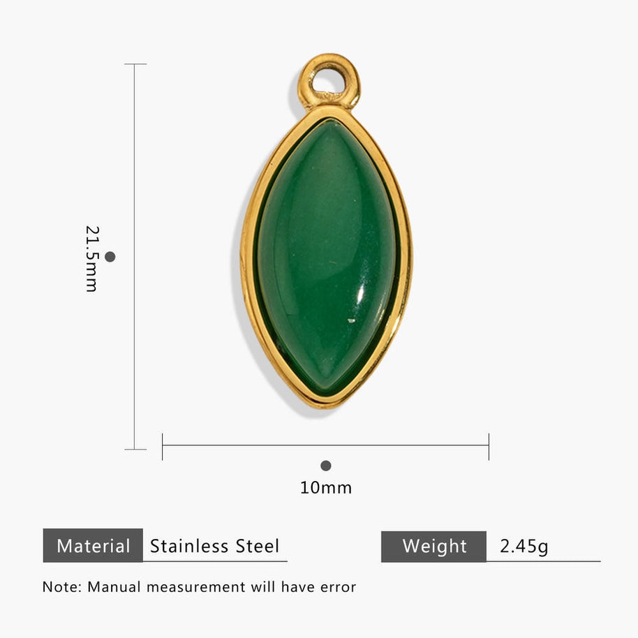 European Vintage Tiger Eye Pendant Earring Charm 18K Gold