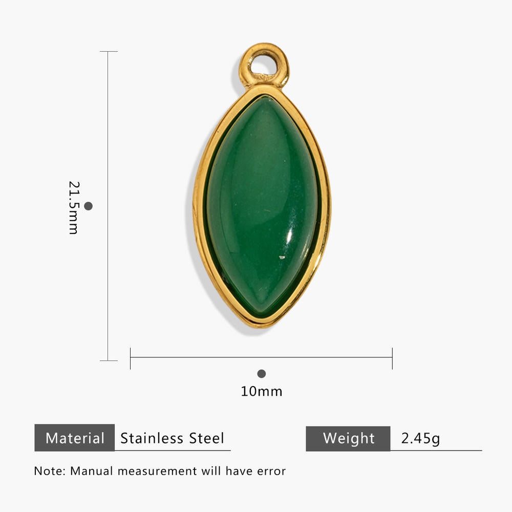 European Vintage Tiger Eye Pendant Earring Charm 18K Gold