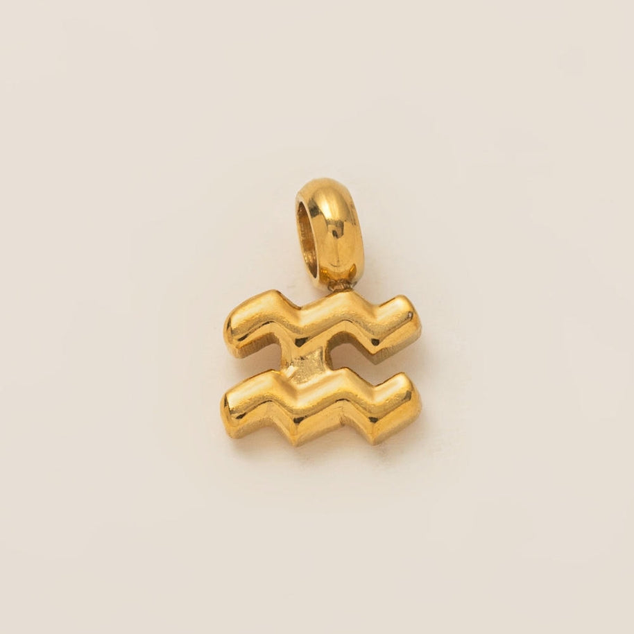 Personalized Zodiac Clog Charm 18K Gold JX26041206GK