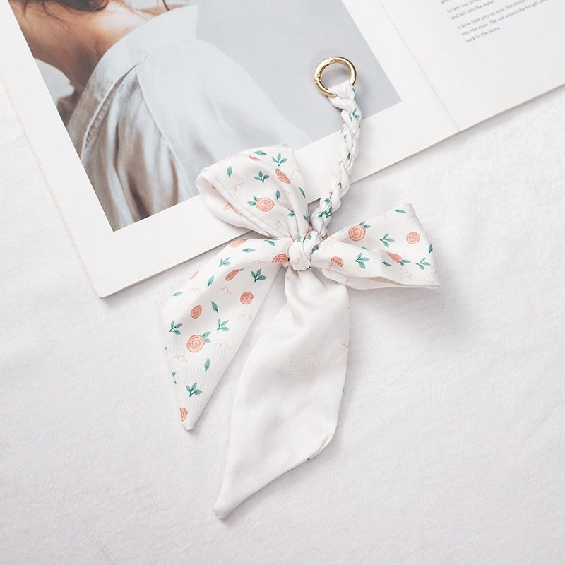 Scarf Bow Keychain | Versatile Braided Bag Charm Strap Decor