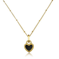 Mother of Pearl Heart Pendant Necklace JSN22102902