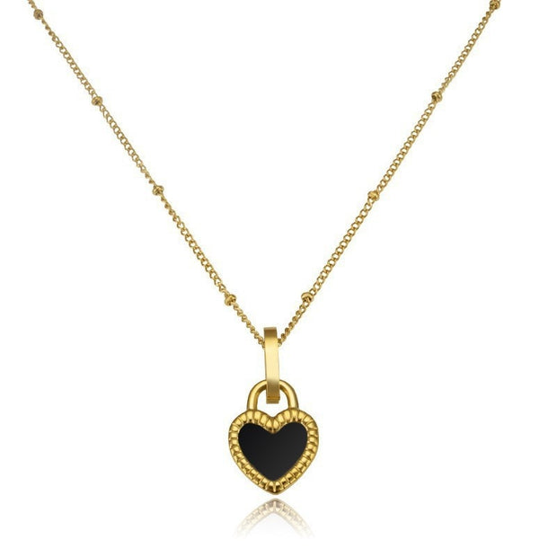 Mother of Pearl Heart Pendant Necklace JSN22102902