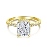 Square Ice Flower Cut CZ Engagement Ring JDY120099