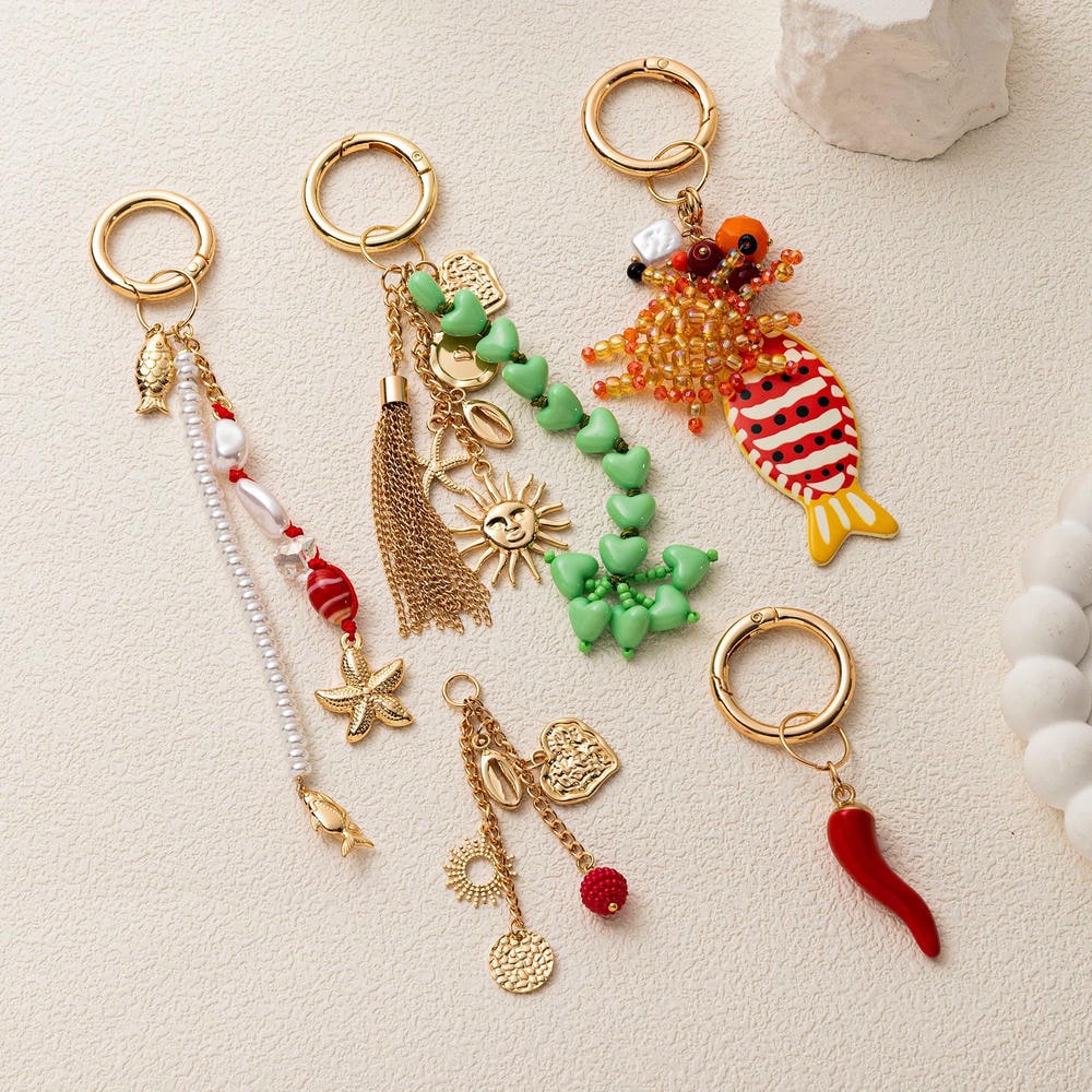 Retro Simple Large Chili Pepper Statement Bag Charm JX252226Q