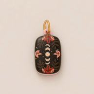 Colorful Pumpkin Bird Enamel Pendant 18K Gold Plated Women