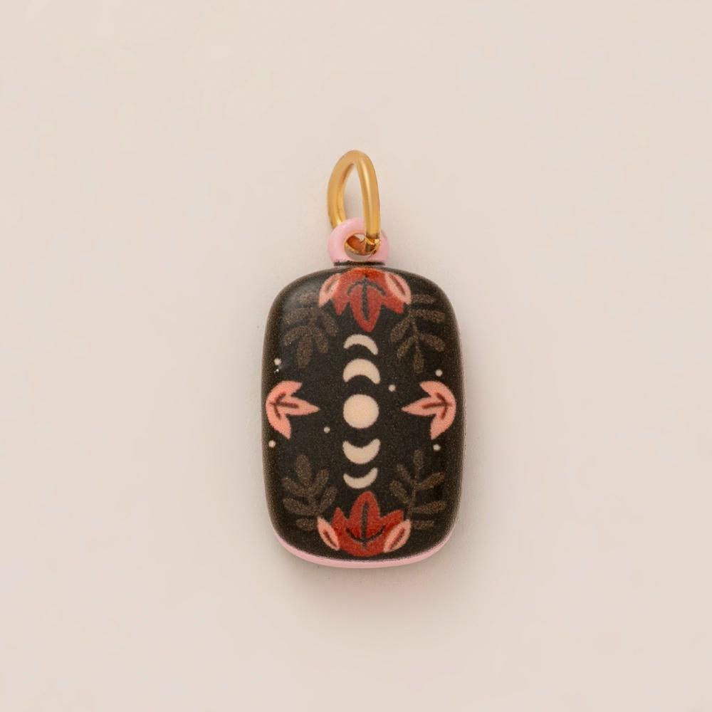 Colorful Pumpkin Bird Enamel Pendant 18K Gold Plated Women