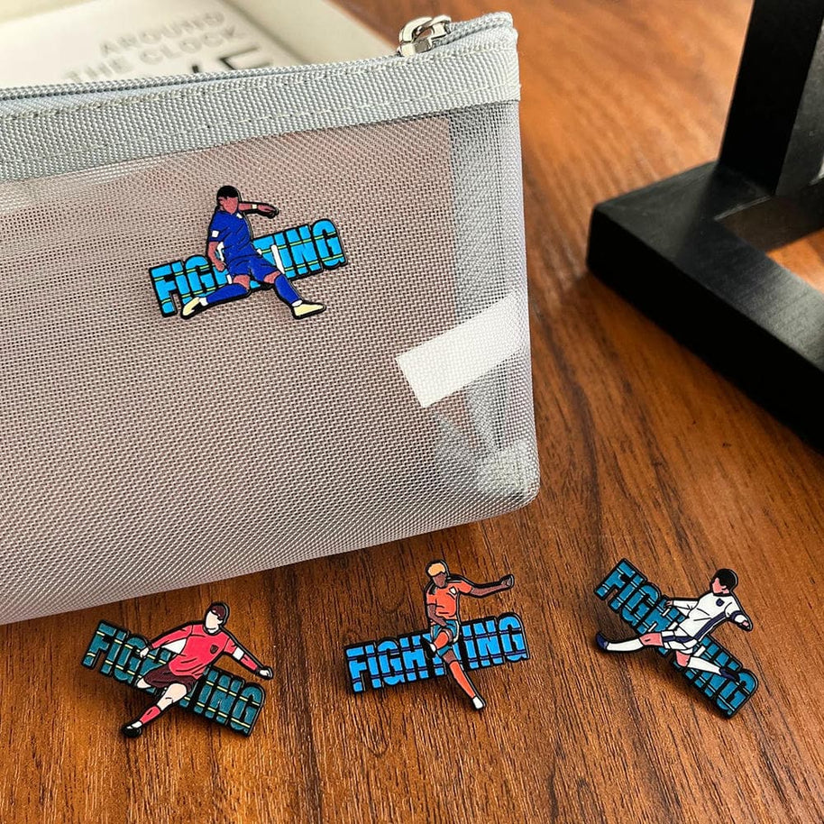 Football Player Pin | Sports Enamel Badge | Backpack cor
