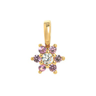 Stainless Steel Adjustable Charm 12 Birthstones Pendant