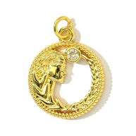 Personalized Zodiac Pendant | Libra Scorpio Zircon Charm