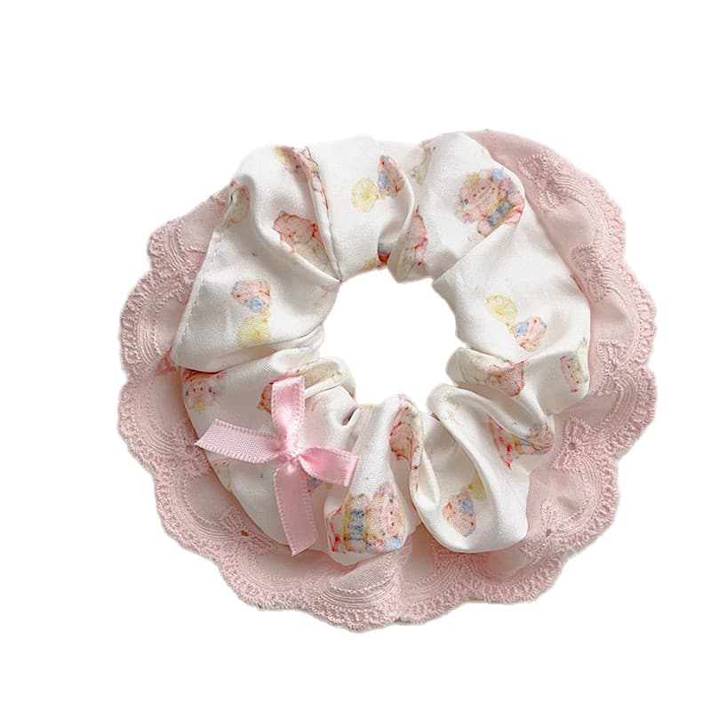 Pink Girl Lace Hair Tie JTLF-2264
