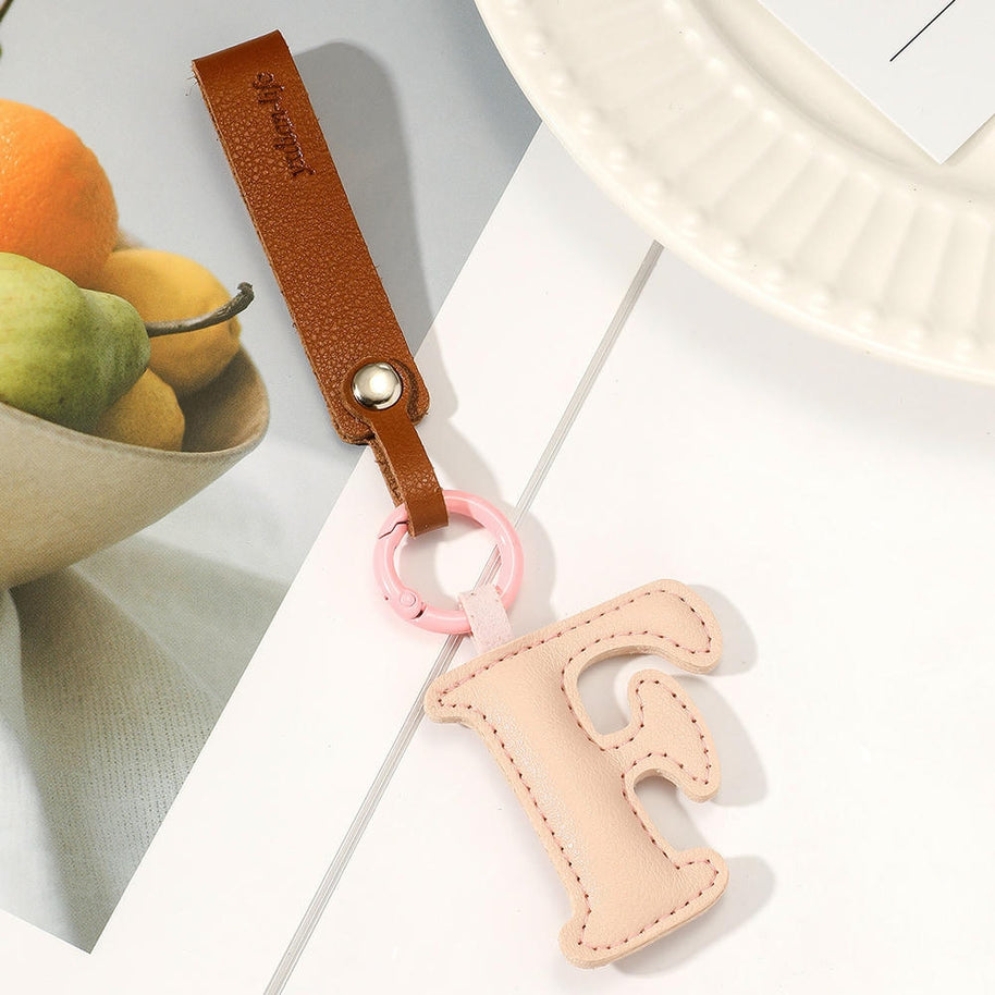 Letter Keychain | Leather Alphabet Pendant | Amazon Gift