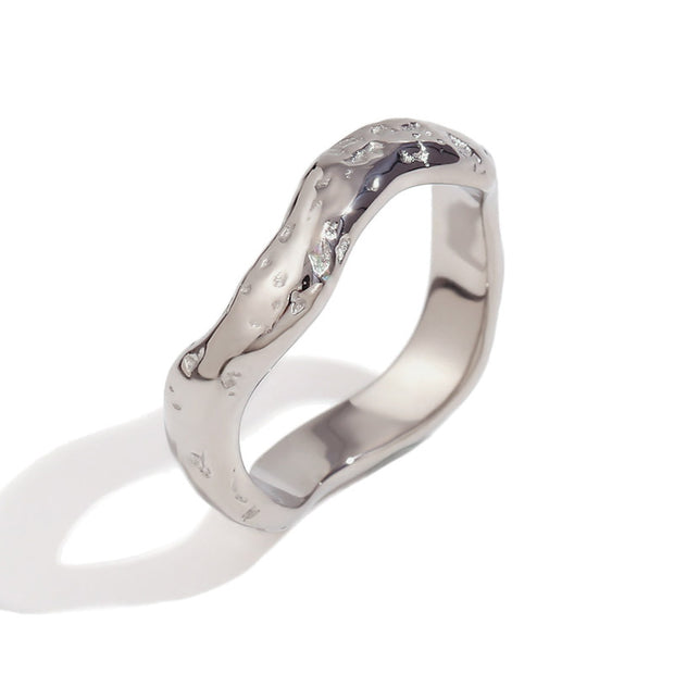Hammered Wave Ring
