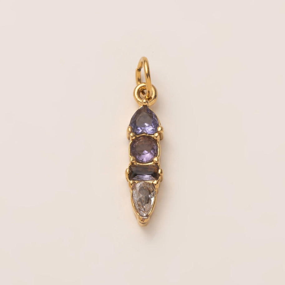 DIY 12 Months Birthstone Zircon Pendant 18K Gold JX24111602M
