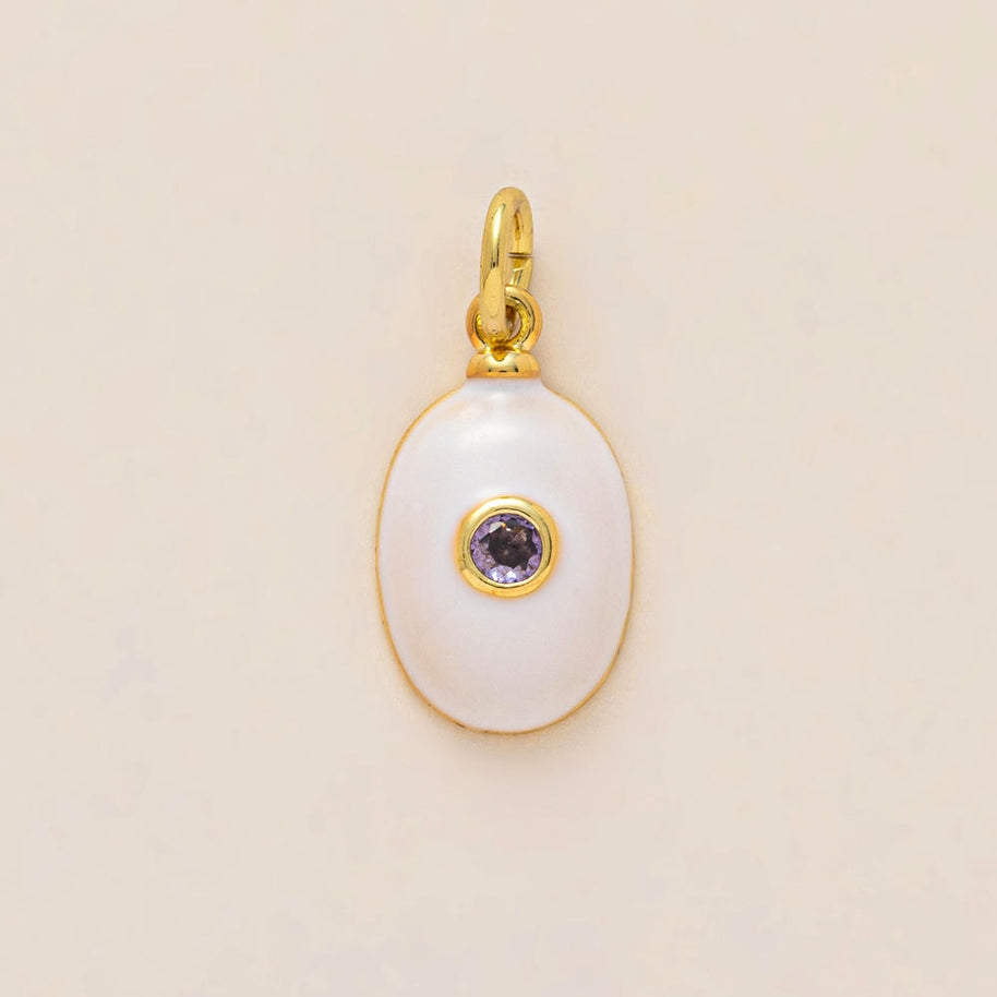 Colorful 12 Birthstones Zircon Charm Round Square DIY