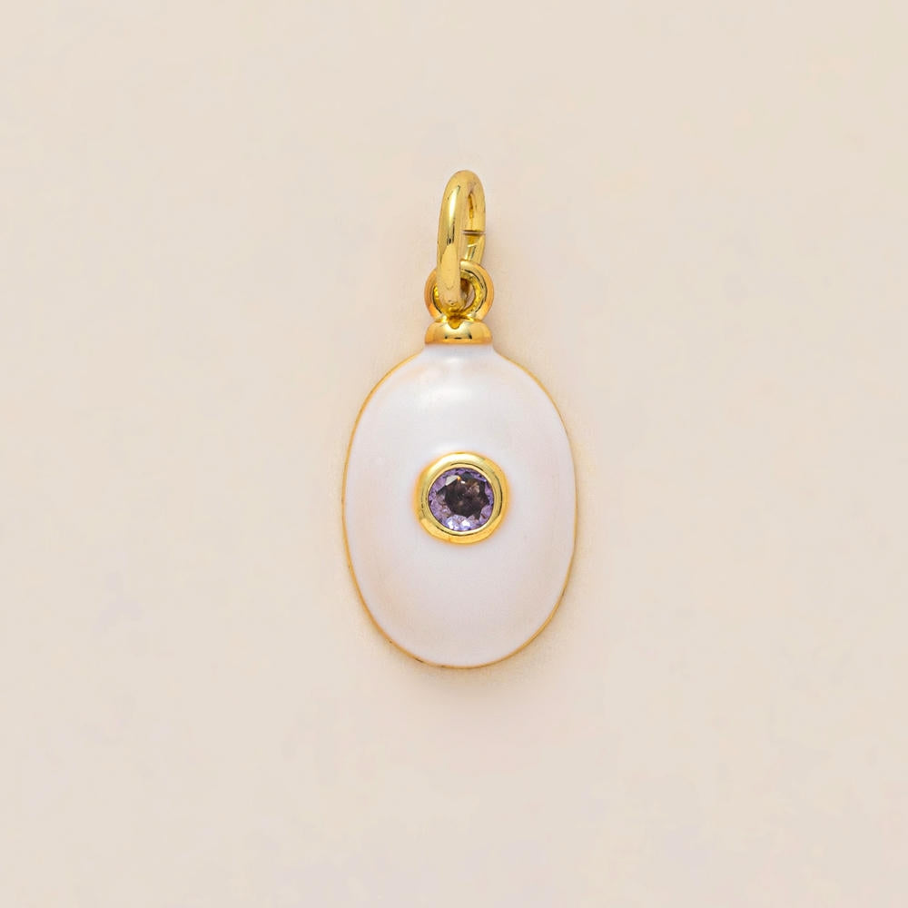 Colorful 12 Birthstones Zircon Charm Round Square DIY