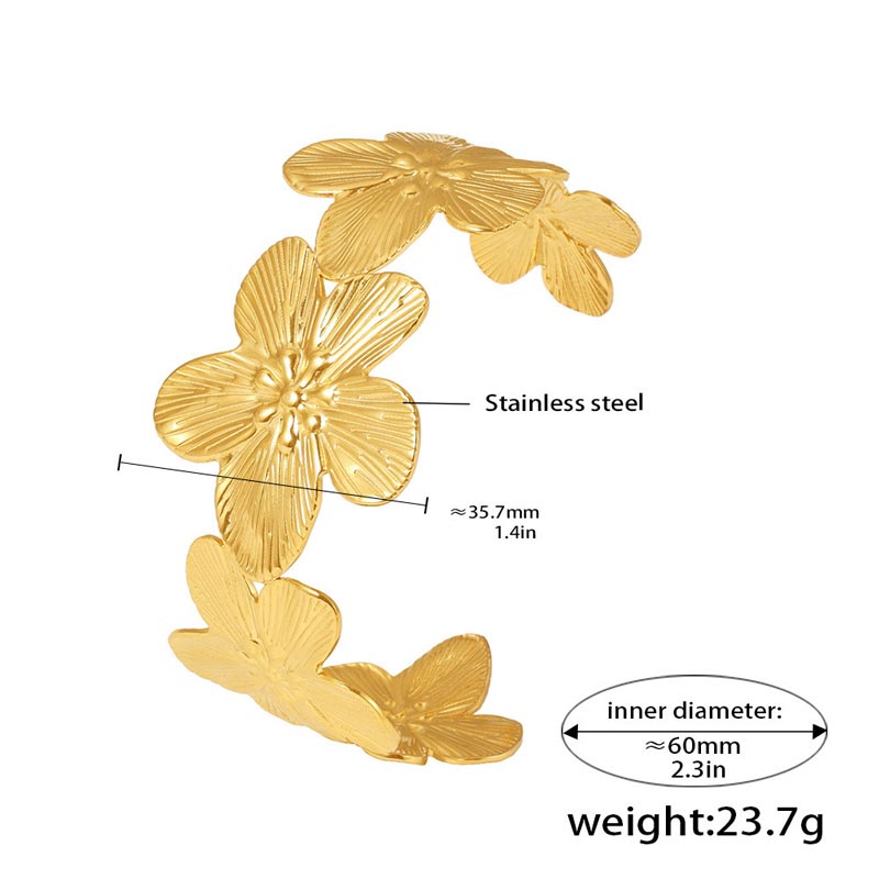 Flower Open Bangle JXBW2305014