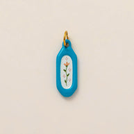 European Cartoon Sea Grass Enamel Pendant 18K Gold Plated
