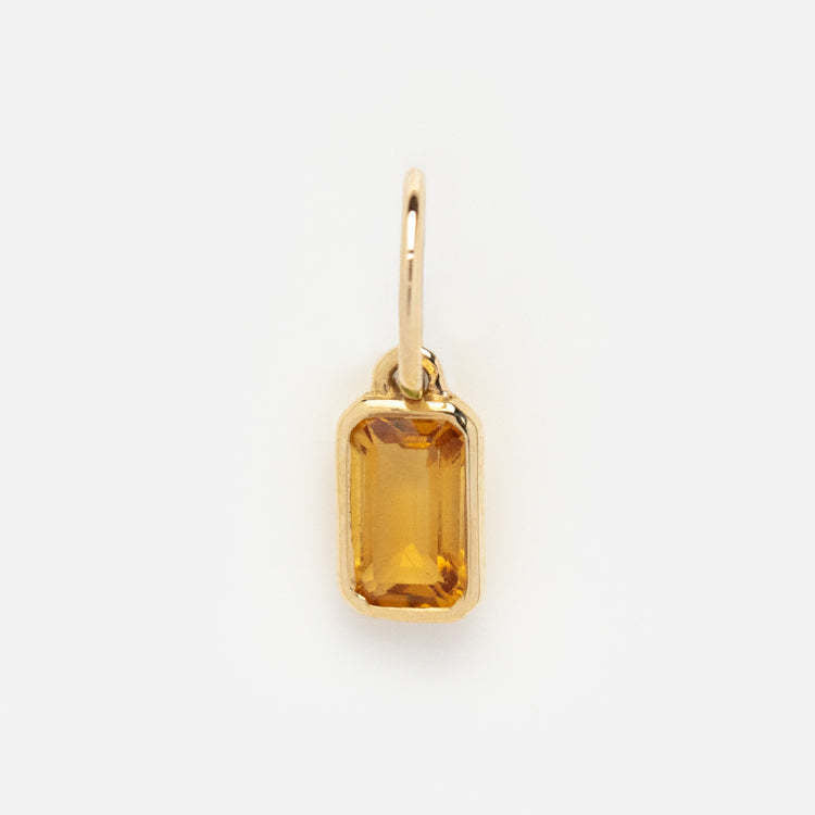 Square Shape 12 Birthstones Pendant Colorful Zircon DIY Charm
