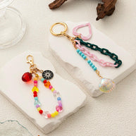 Easy to Use Dopamine Style DIY Colorful Keychain Bag Charms