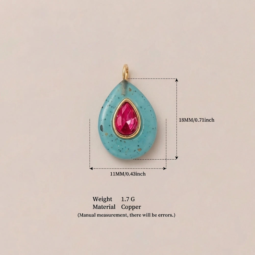 Glass Zircon DIY Pendants Dopamine Colorful Birthstone Charm