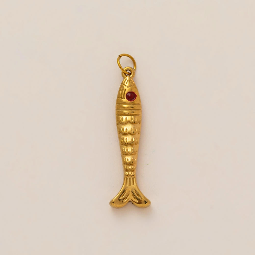 Fashion Simple Ocean Beach Pendant Steel 18K Gold Plated