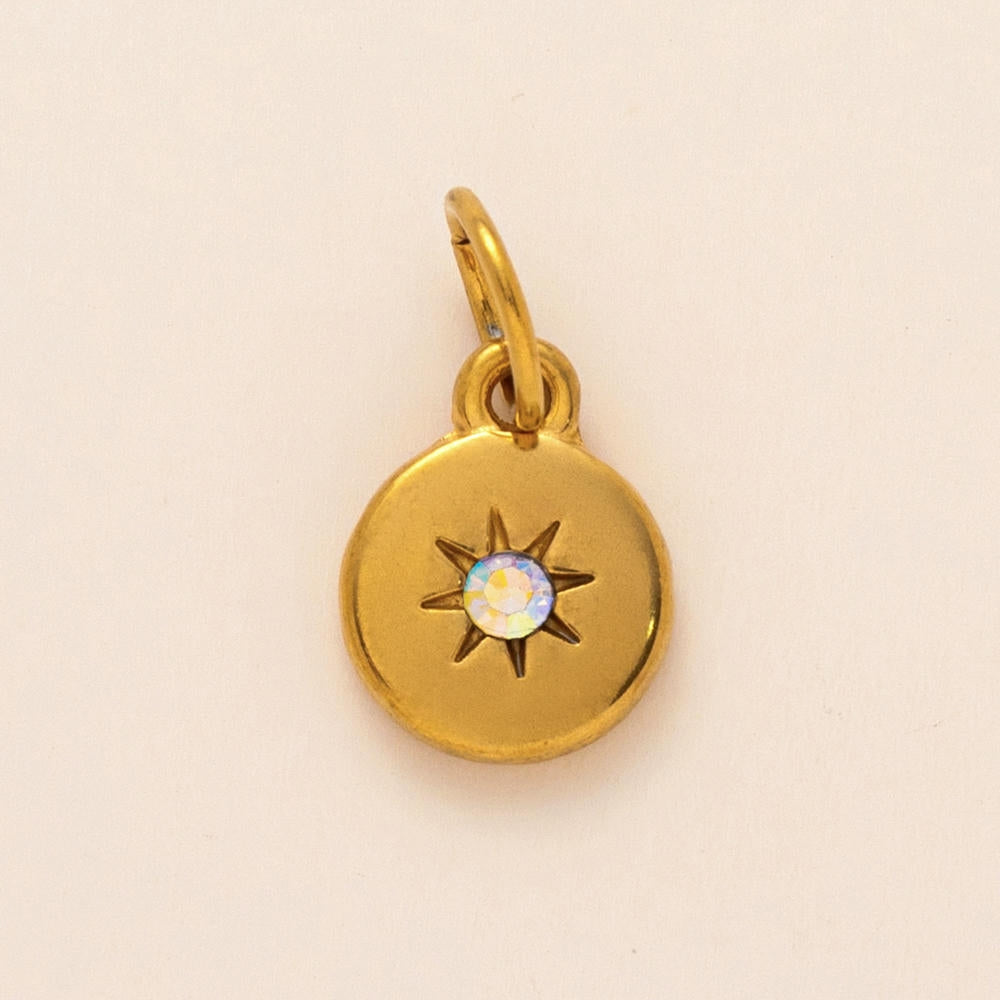 European 12 Months Birthstone Sun Zircon Pendant JX24110506M