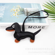 Dachshund Leather Key Chain JDC09