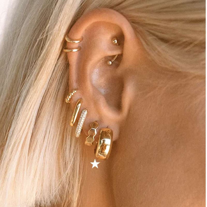Bold Tube Hoop Earring JAE576