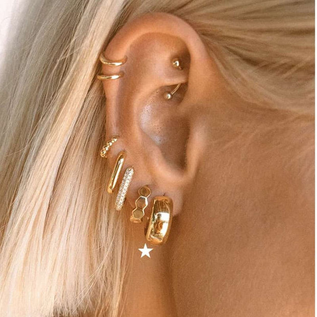 Bold Tube Hoop Earring JAE576