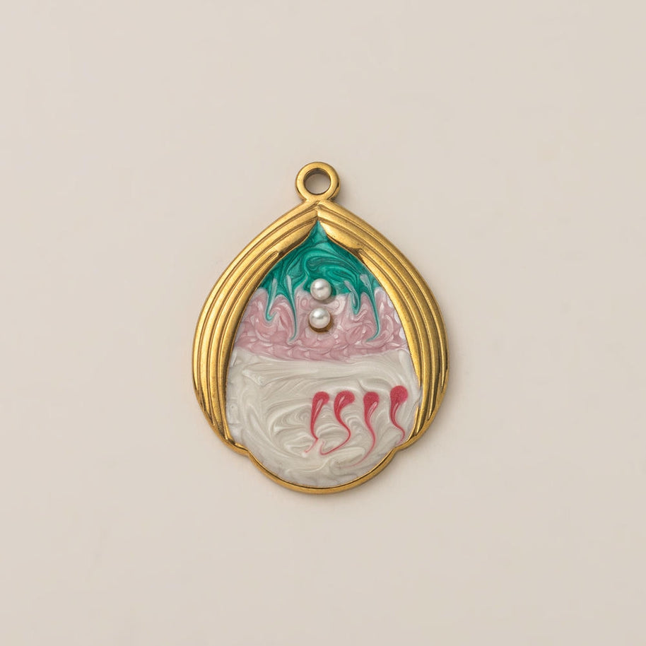 Fashion Ocean Animal Pendant Steel 18K Gold Plated JX252504GK