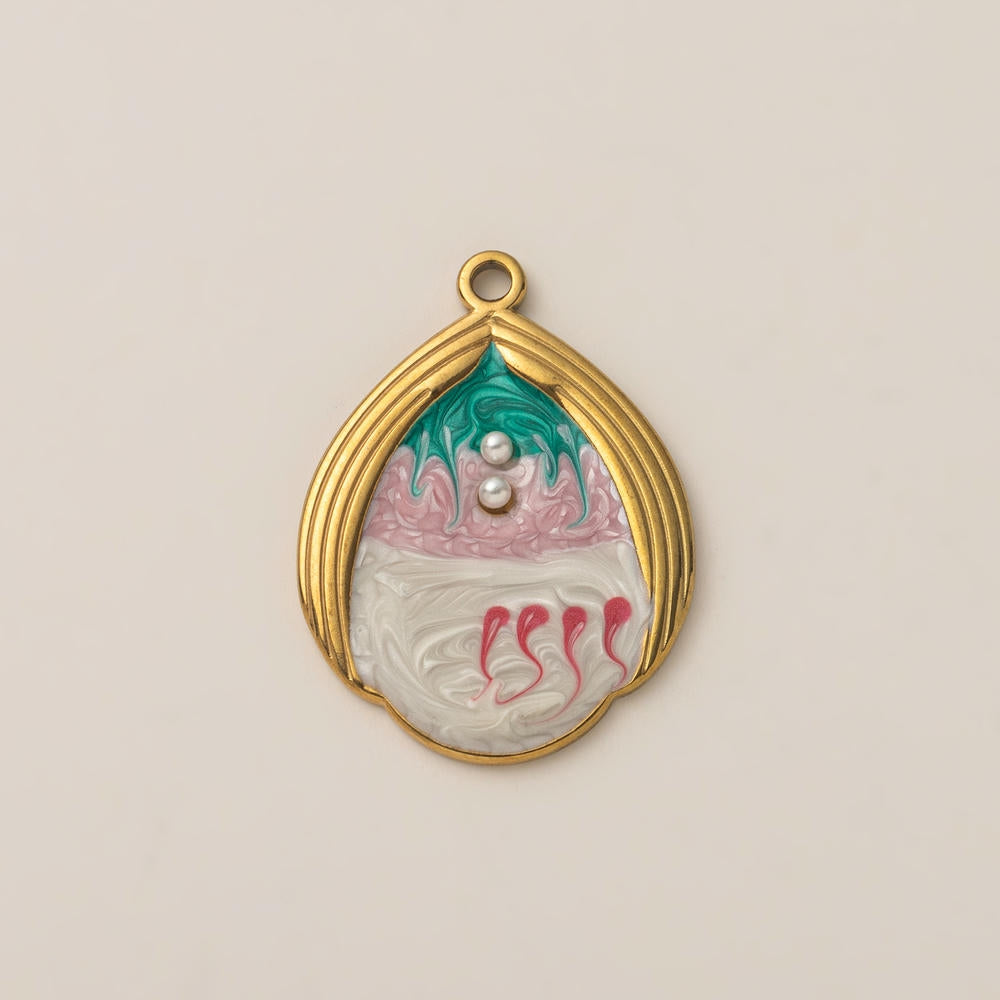 Fashion Ocean Animal Pendant Steel 18K Gold Plated JX252504GK