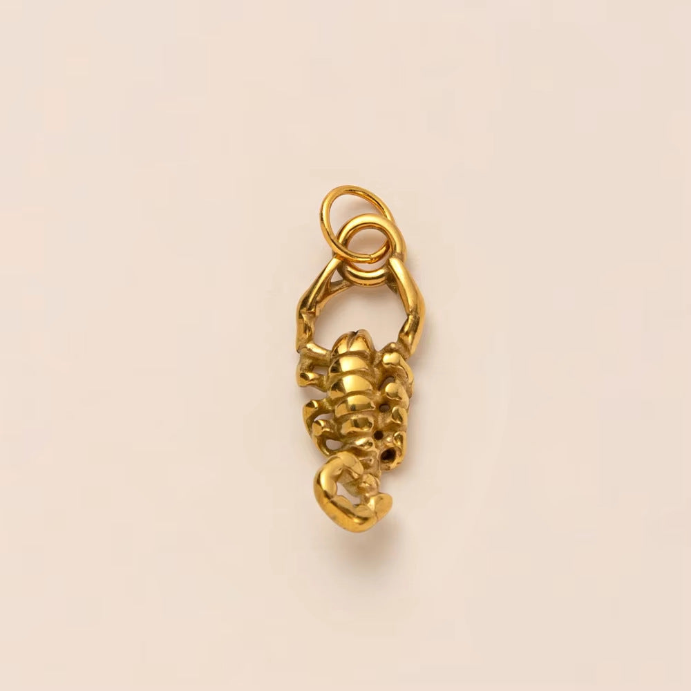 Elegant Steel Pendant 18K Gold Plated Tarnish Resistant DIY