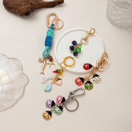 Cute Ladybug Fruit Bag Charms DIY Keychain Accessories