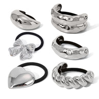 Stainless Steel Hair Tie Ponytail Band JXH2403001