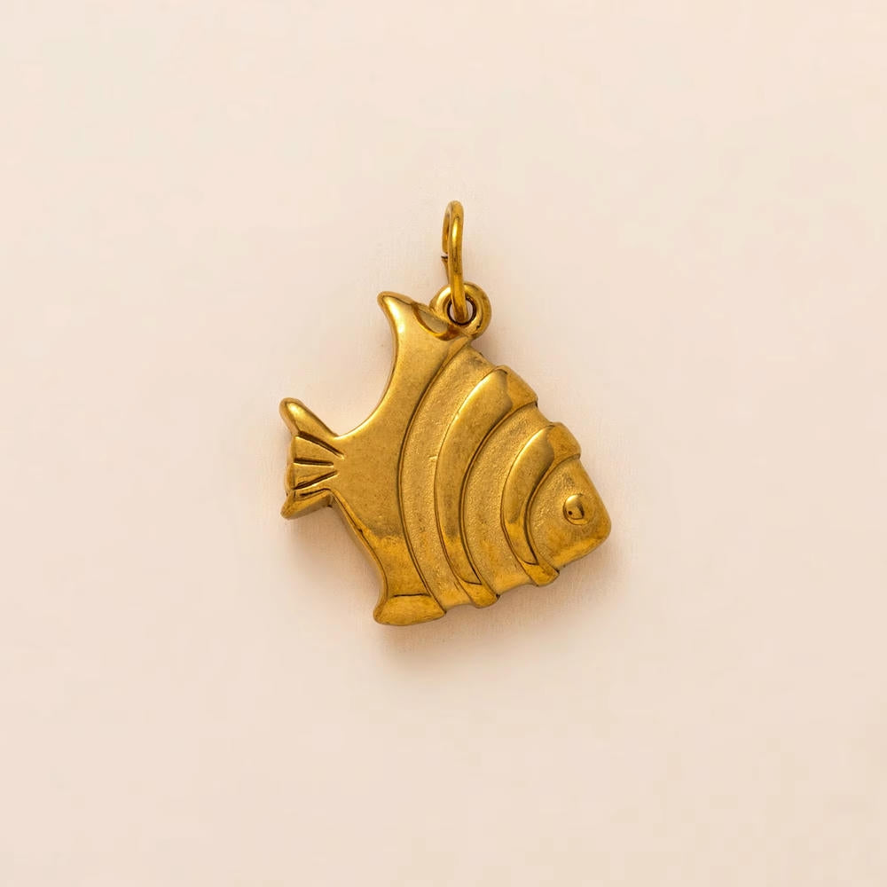DIY Sea Creatures Pendant Steel 18K Gold Plated Women