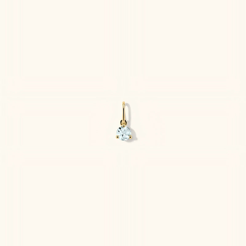 4mm Sky Blue Topaz Birthstone Charm