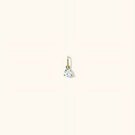 4mm Sky Blue Topaz Birthstone Charm